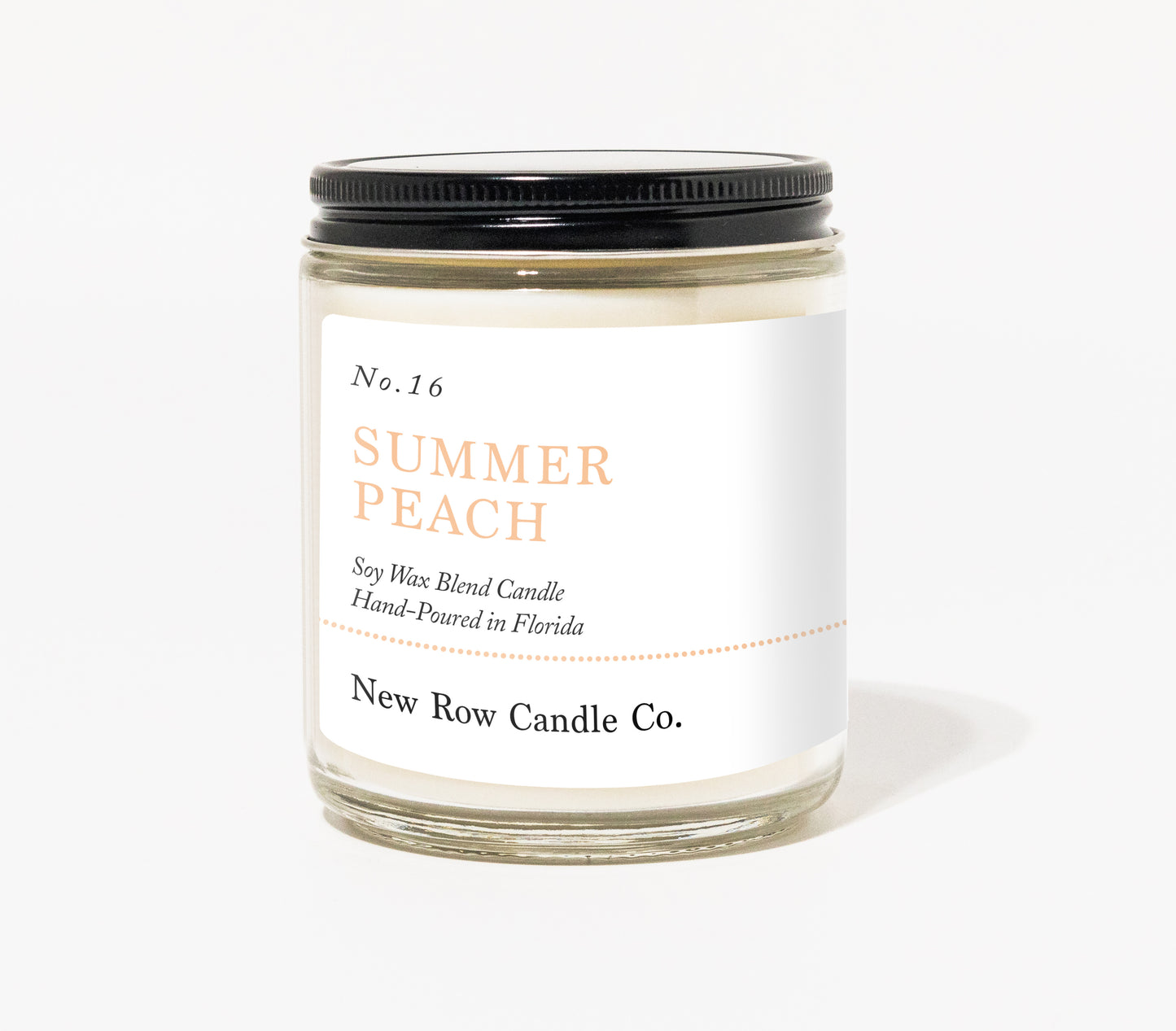 Summer Peach Farmhouse Wood Wick Candle
