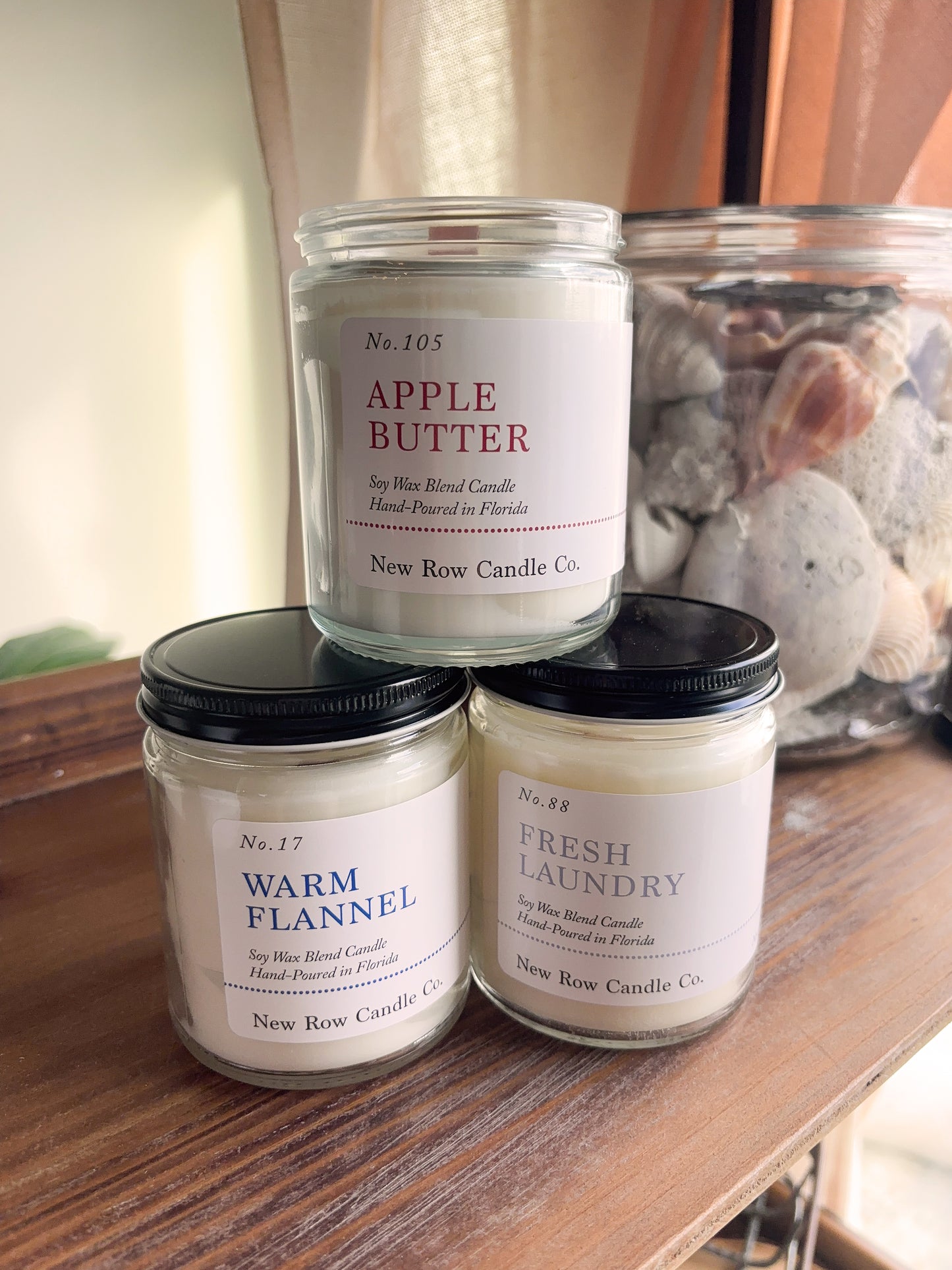 New Row Candle Co Wood Wick Farmhouse 7 oz Candle Collection