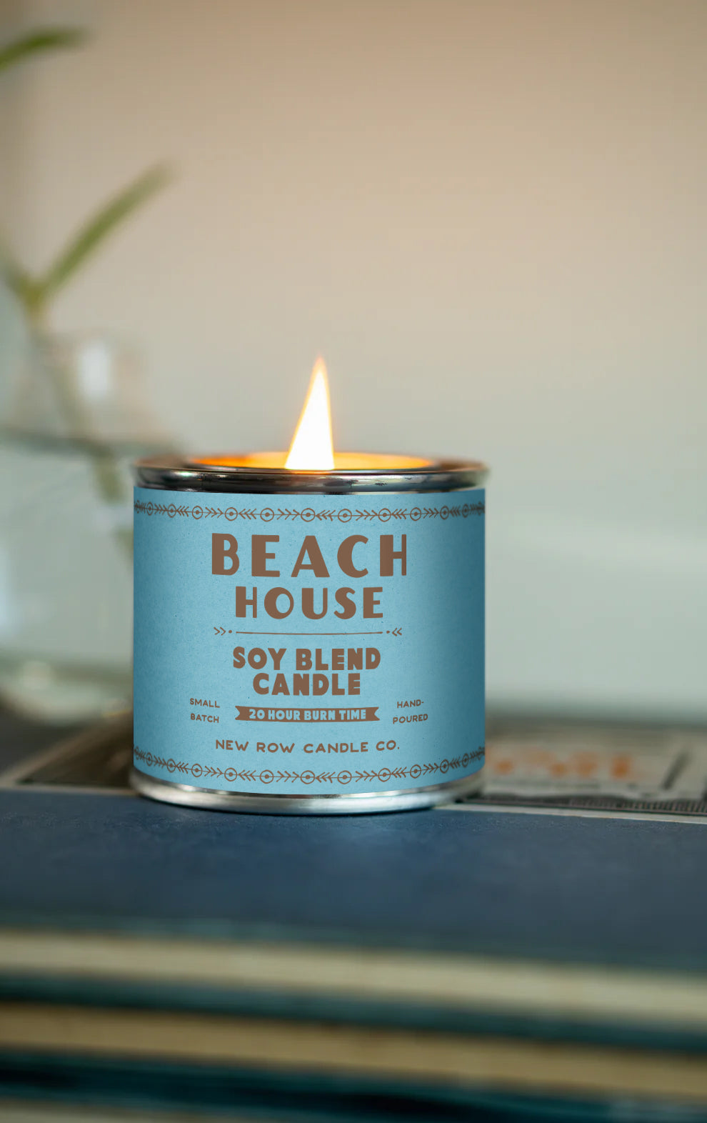 Beach House Wood Wick Paint Tin Candle | Quarter Pint Tin Candle