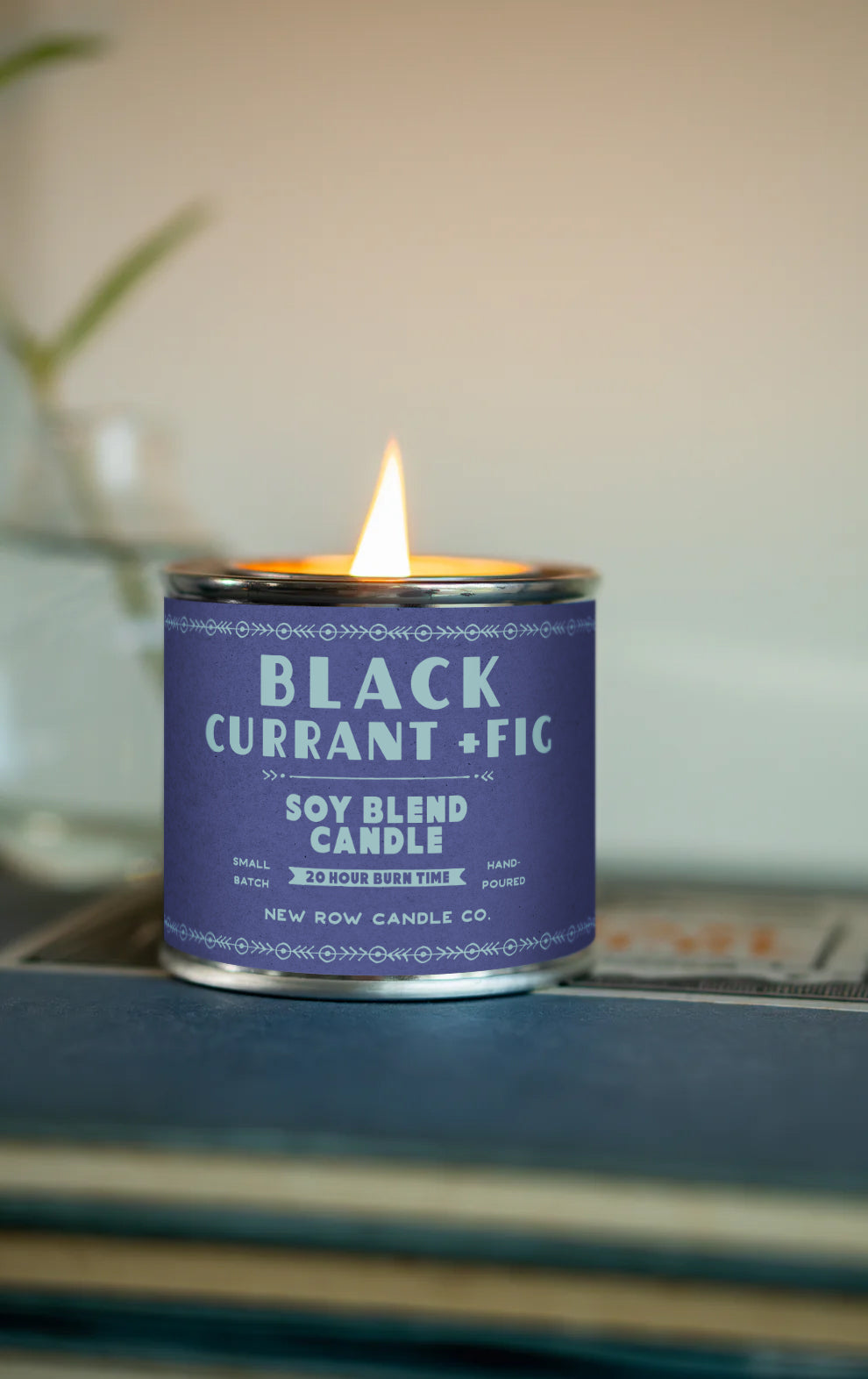 Black Currant + Fig Wood Wick Paint Tin Candle | Quarter Pint Tin Candle