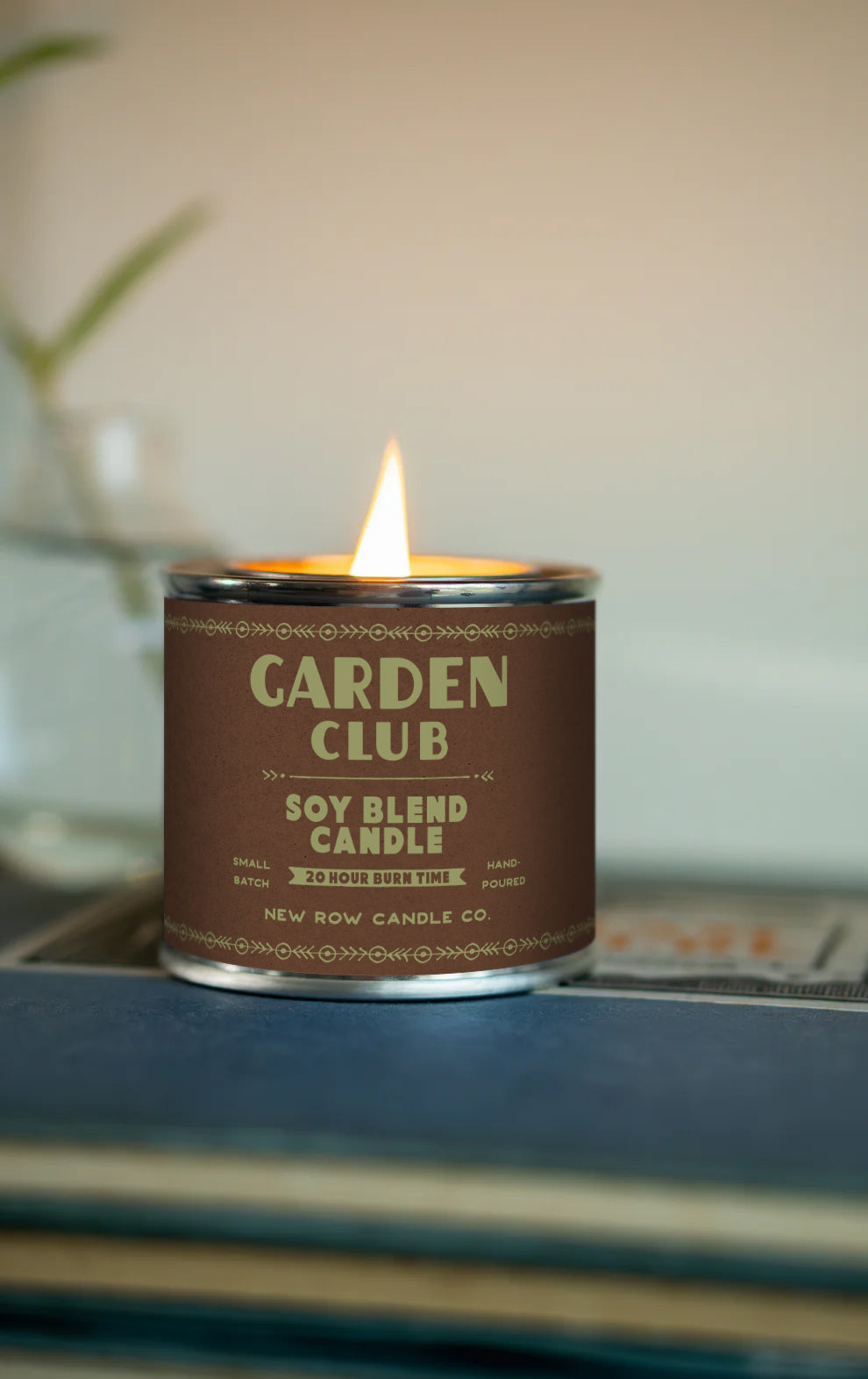 Garden Club Wood Wick Paint Tin Candle | Quarter Pint Tin Candle