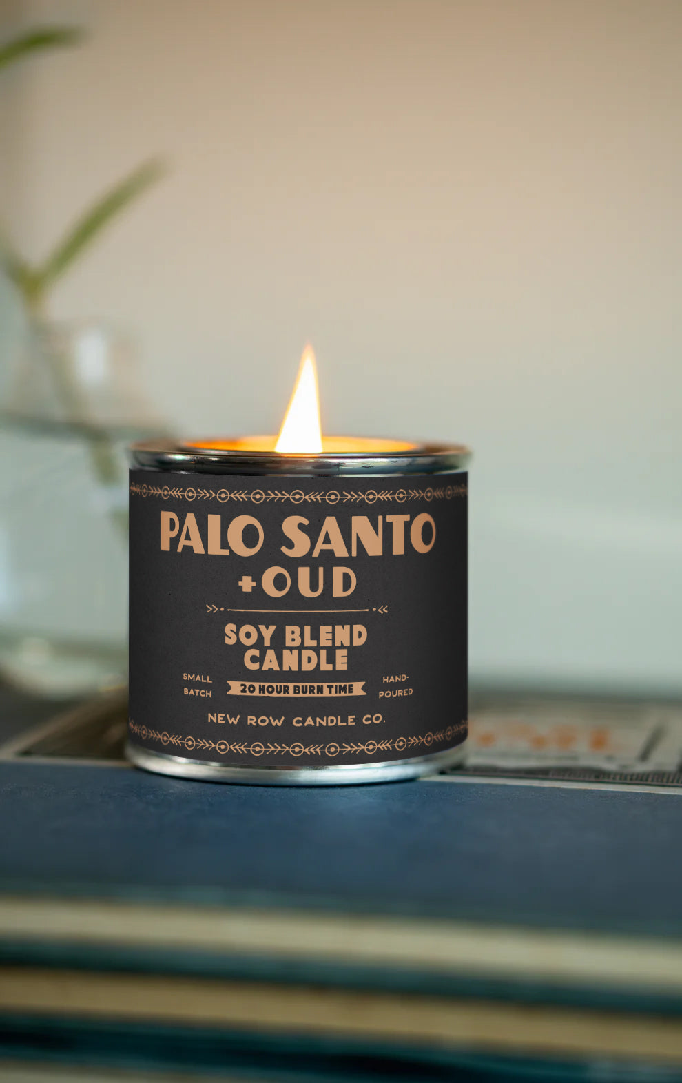 Palo Santo + Oud Wood Wick Paint Tin Candle | Quarter Pint Tin Candle