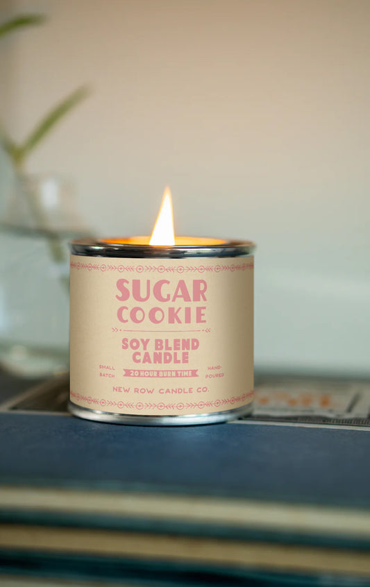 Sugar Cookie Wood Wick Paint Tin Candle | Quarter Pint Tin Candle